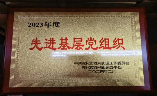 2024年2月1日，物业总公司敦化项目党支部被授予“2023年度先进基层党组织”荣誉称号_副本.jpg